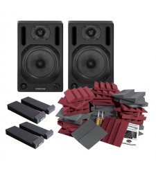 Sonodyne SM50AK Studio Monitors and Auralex Room Kit Bundle