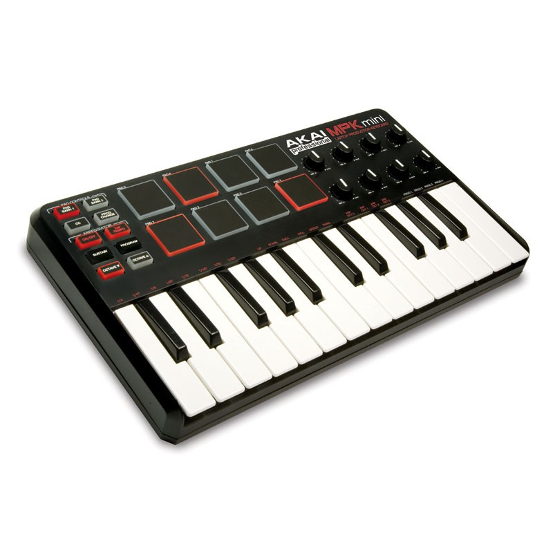 Akai MPK Mini MIDI controller keyboard with mini keys and drum pads  