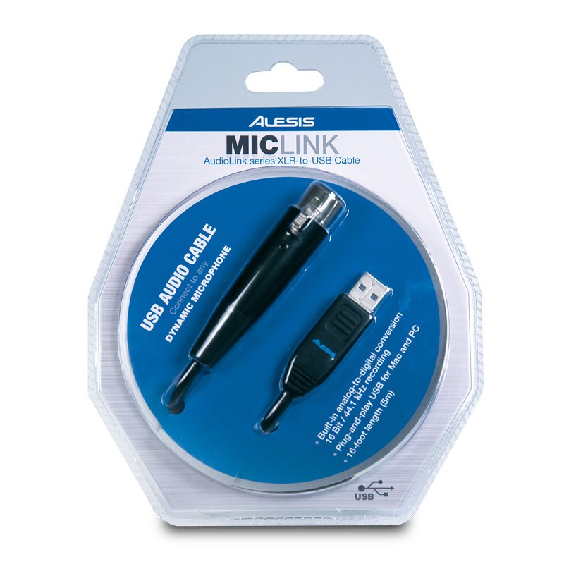 Alesis MicLink female XLR to USB interface cable  