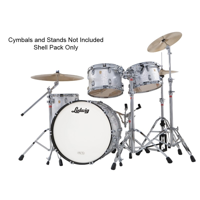 Ludwig USA Classic Maple Drum Kit In Silver Sparkle  