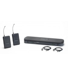 Shure PG188UK/PG185 dual UHF radio mic system, 2 x lavalier (CH.38 optimised)  